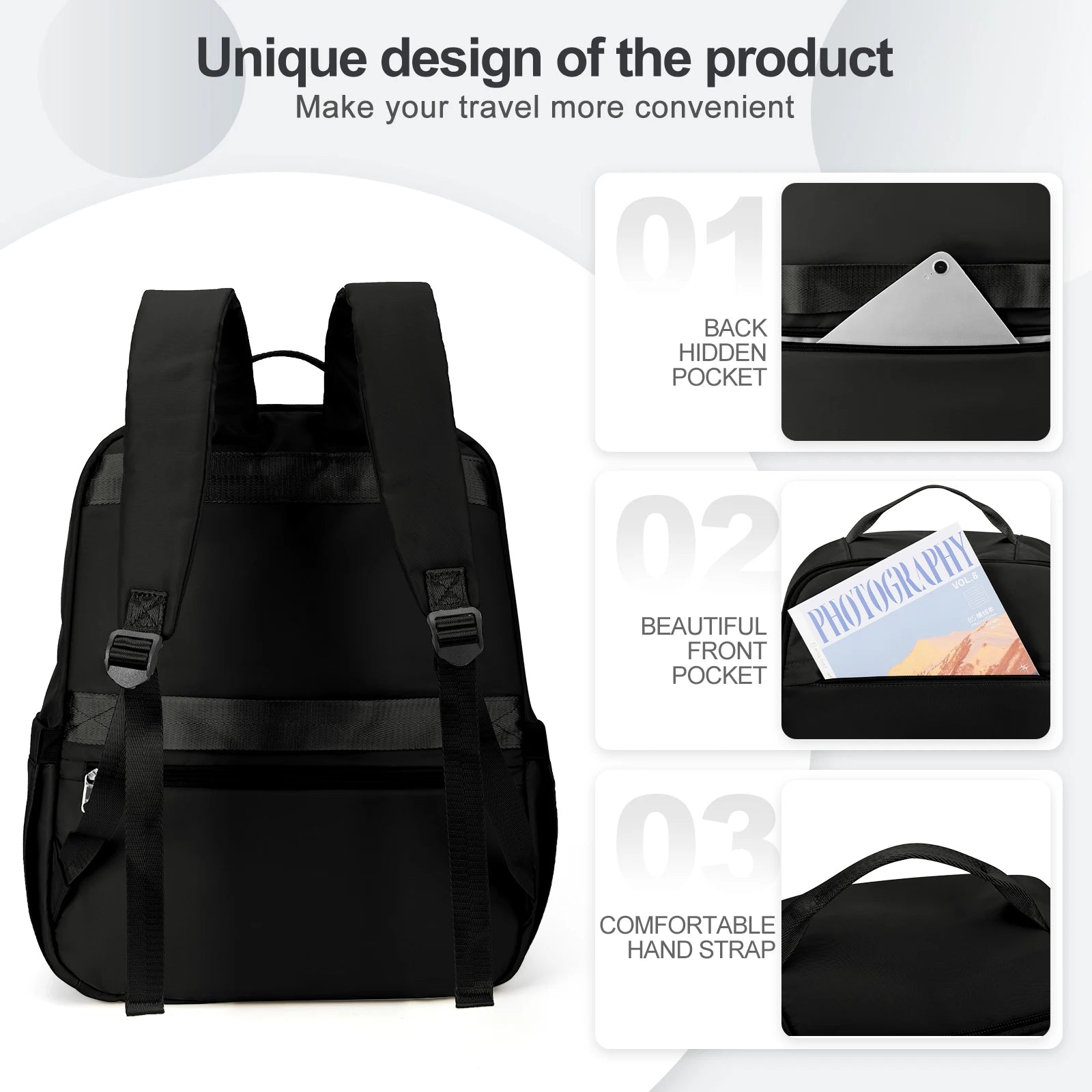 Ryanair Backpack 40x20x25 Cabin Bag, Hand Luggage Travel Backpack for Easyjet Cabin Bag 45x36x20, Laptop Backpack for Women/Men - Mammalook