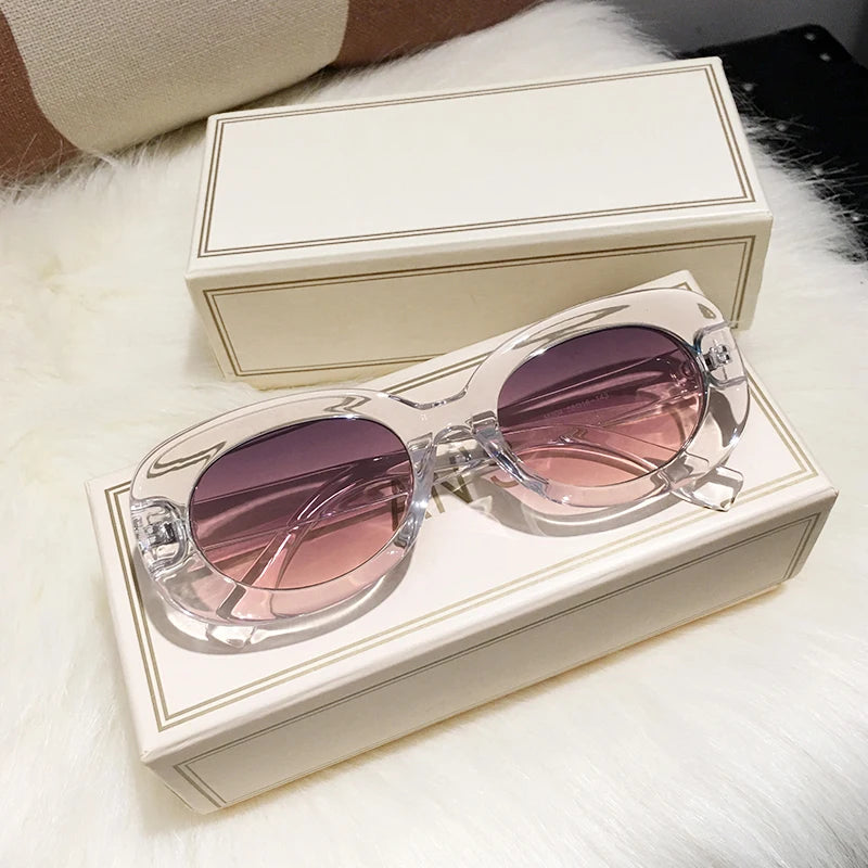 New Luxury Cat Eye Sunglasses for Women Men Retro Vintage Sun Glasses Lovely Red Frame Trend Oval Shades Eyeglasses Female UV400 - Mammalook
