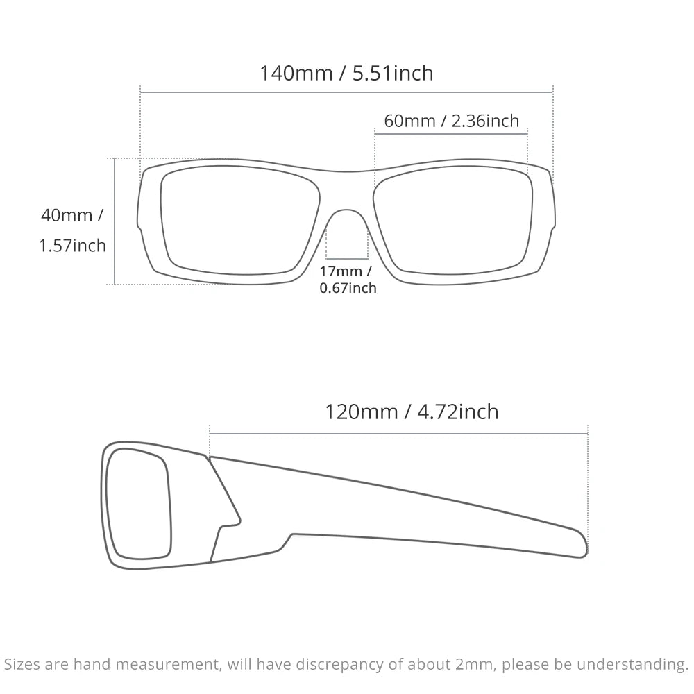KDEAM Men's Fishing Sunglasses All Black Shades With Carrying Zipper Case 2024 New Arrivals - Mammalook