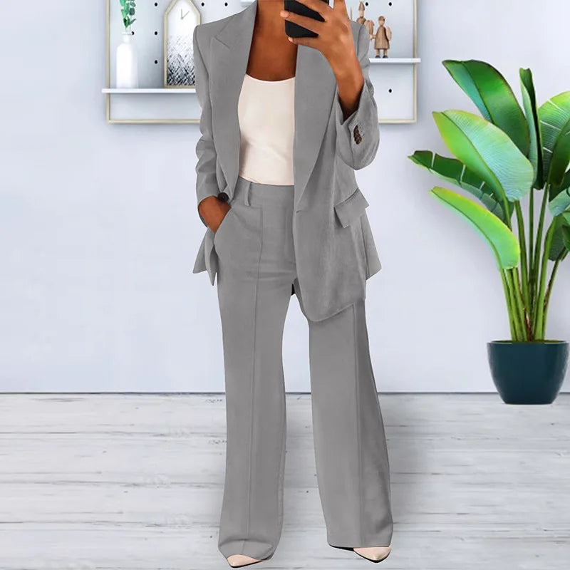 Two-Piece Blazer and Pants Set