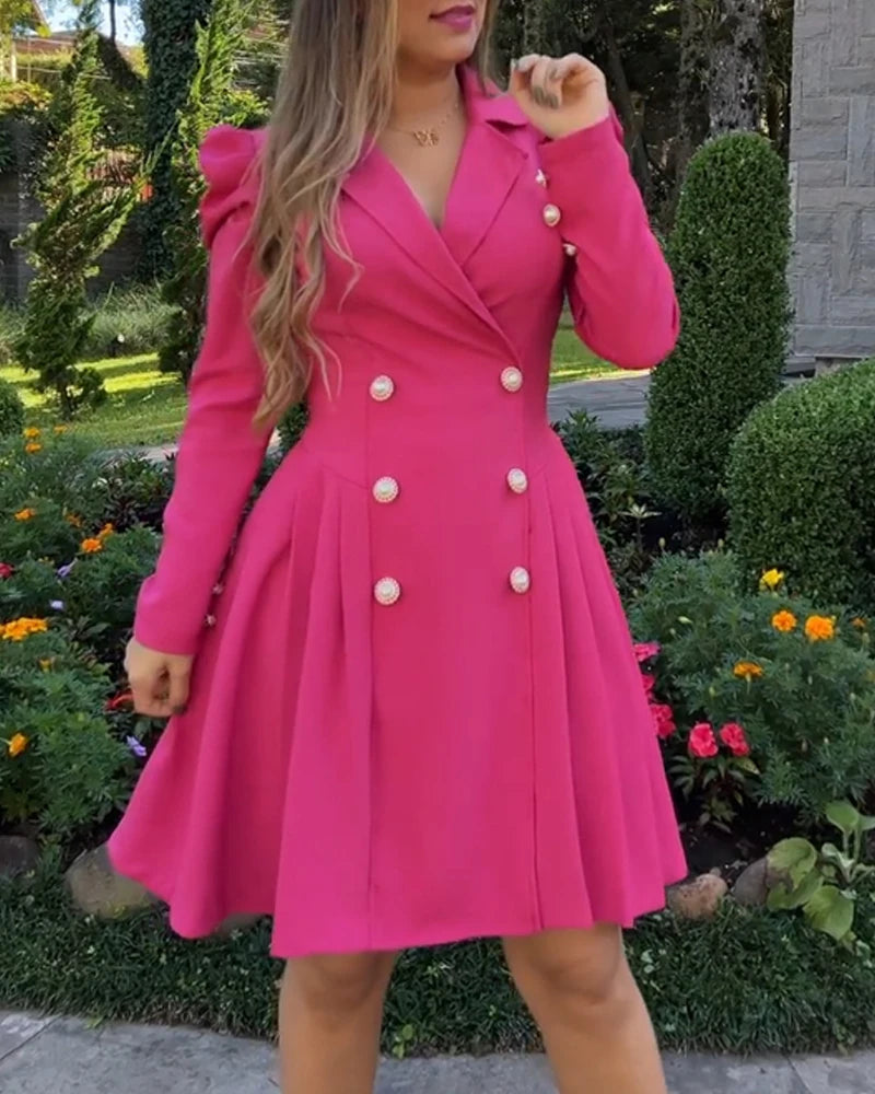 Double-Breasted Blazer Dress
