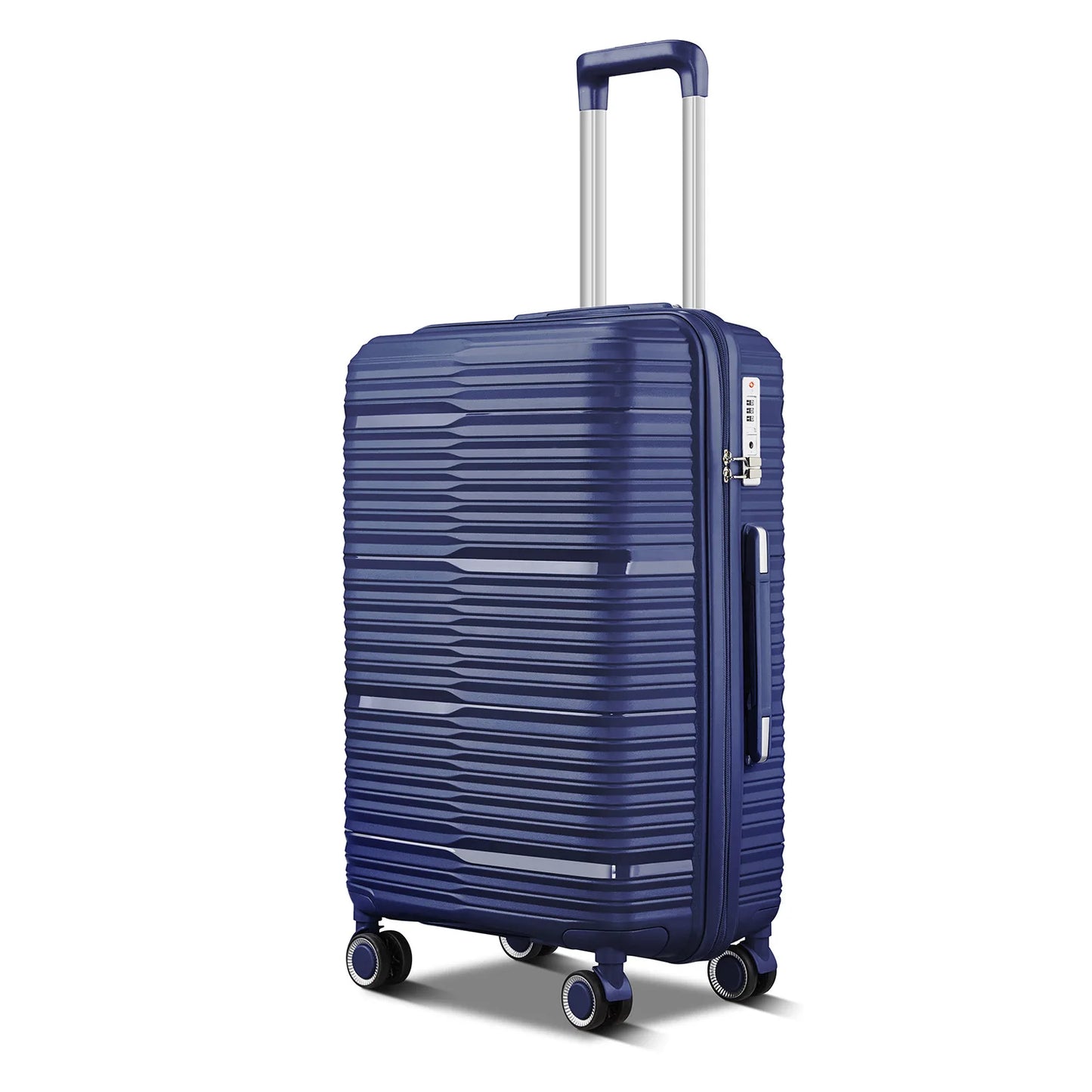 Suitcase Set 3 Piece Luggage Set Men Fashion Trolley Luggage Bag Zipper Combination Lock PP Travel Suitcase on Mute Wheels - Mammalook