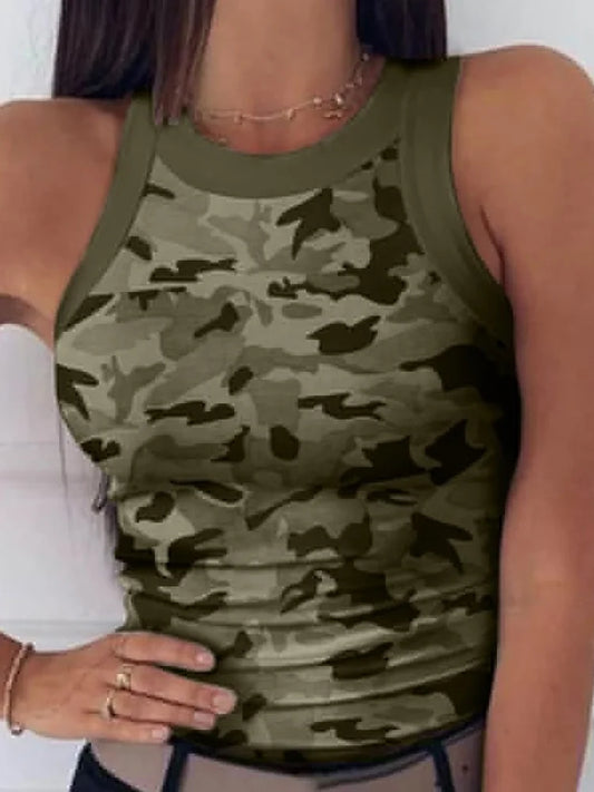 Casual Round Neck Tank Top