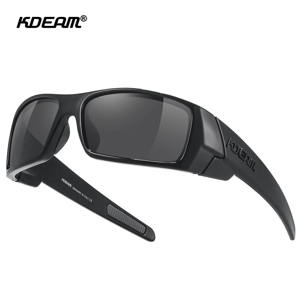 KDEAM Men's Fishing Sunglasses All Black Shades With Carrying Zipper Case 2024 New Arrivals - Mammalook