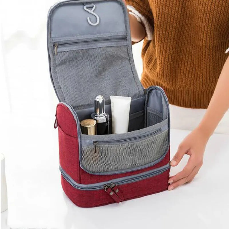 Designer Hanging Toiletry Bag Travel Cosmetics Bag Waterproof Oxford Organizer for Travel Accessories Toiletry Kit for Men Women - Mammalook