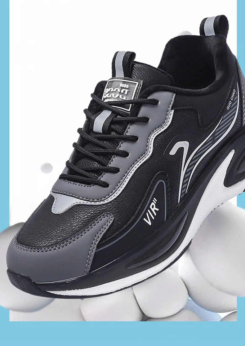Men’s Platform Athletic Sneakers – Casual Street Style & Winter-Warm Sport Shoes