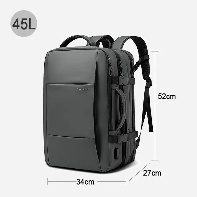 BANGE Travel Backpack Men Business Backpack School Expandable USB Bag Large Capacity 17.3 Laptop Waterproof Fashion Backpack - Mammalook