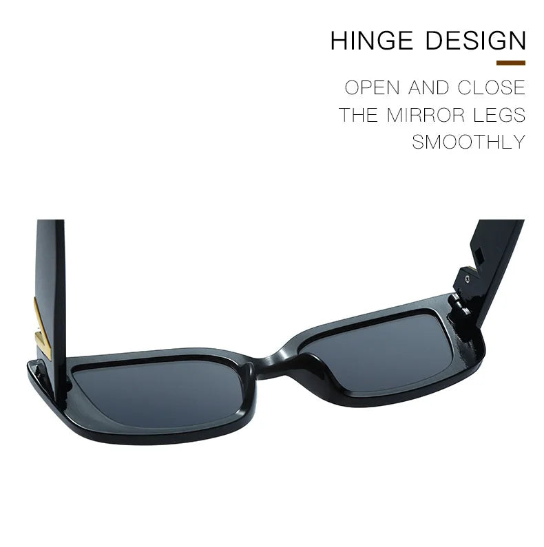 Retro Rectangle Sunglasses Women Brand Designer Vintage Small Frame Luxury V Sun Glasses Ladies Classic Black Square - Mammalook