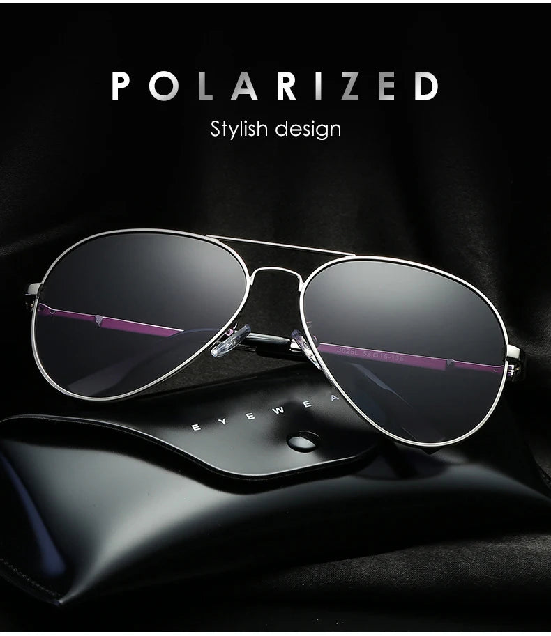 LIOUMO Polarized Aviation Sunglasses – Stylish & Anti-Glare Pilot Glasses for Men & Women