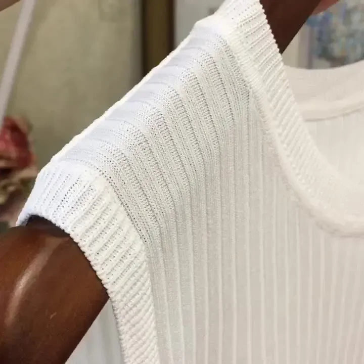 Knitted Vests Women Top O-neck Solid Tank Blusas Mujer De Moda Spring Summer New Fashion Female Sleeveless Casual Thin Tops 4588 - Mammalook