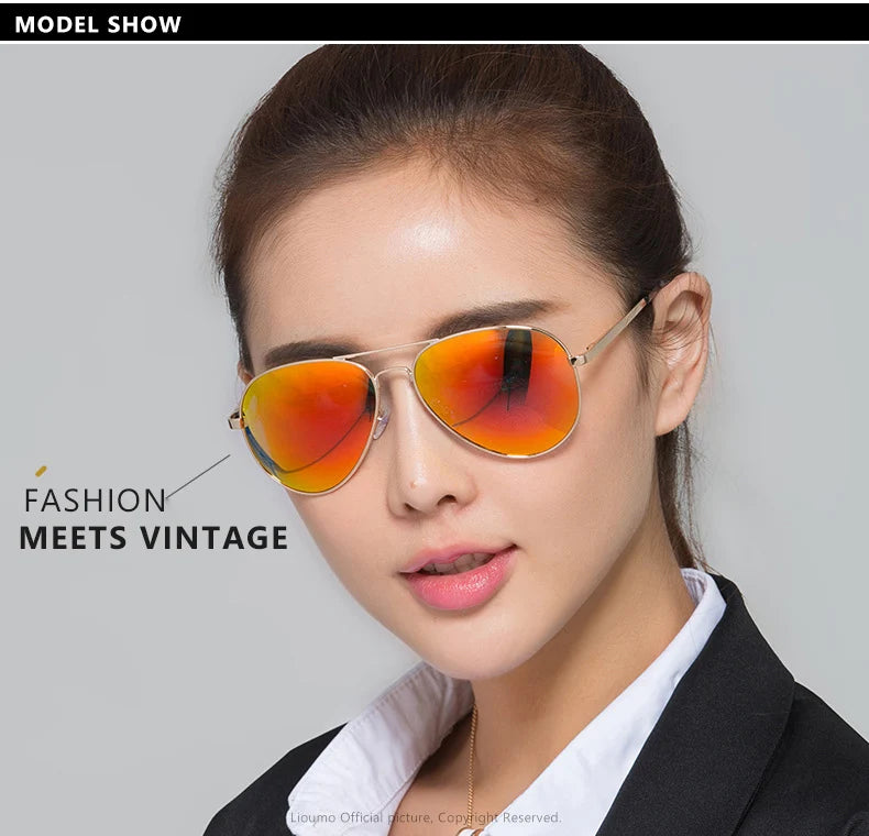 LIOUMO Polarized Aviation Sunglasses – Stylish & Anti-Glare Pilot Glasses for Men & Women