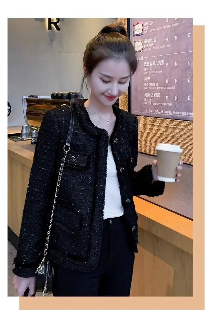 Short Casual Coat – Elegant Spring/Autumn Jacket with French Flair