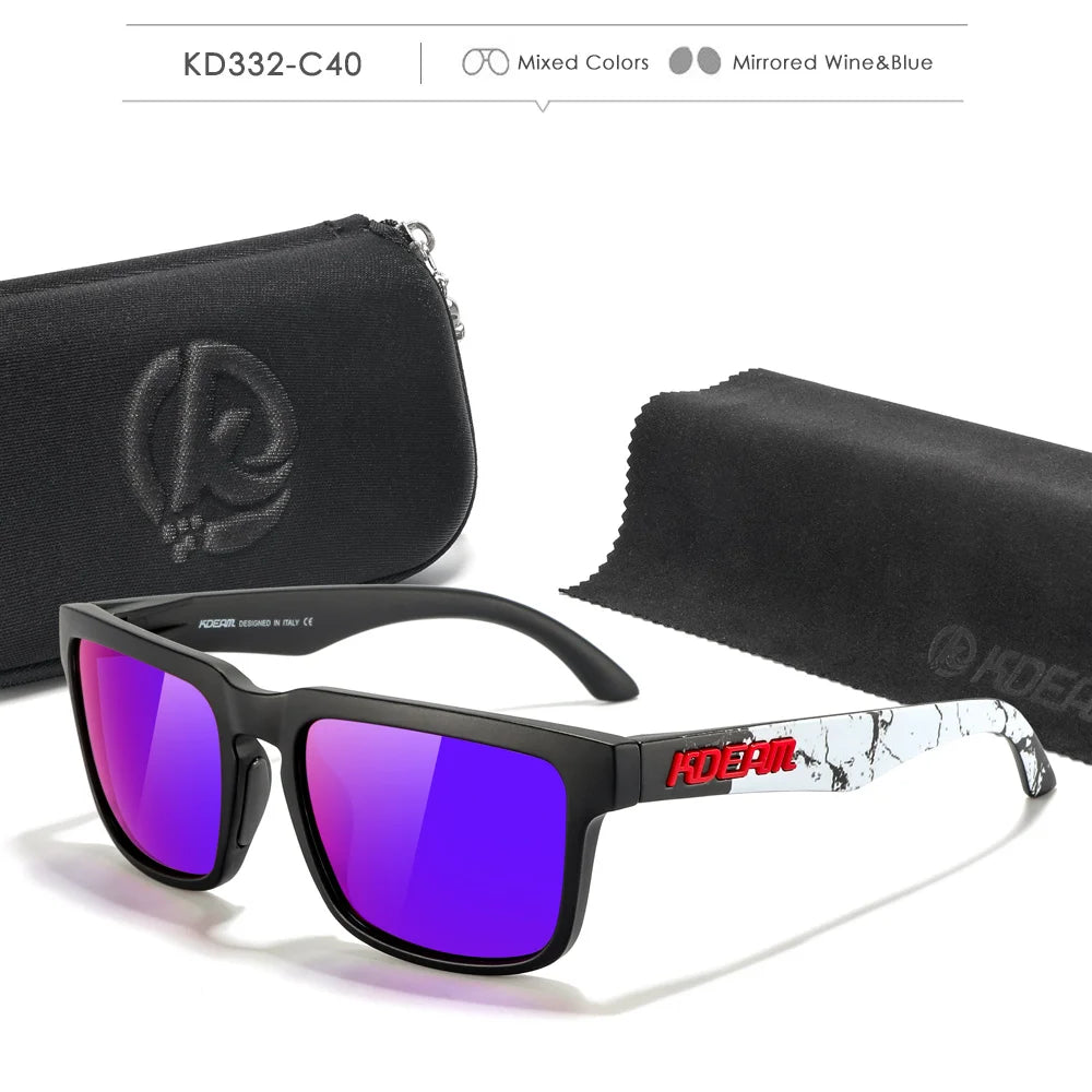 Fabulous Look KDEAM Sunglasses Men UV Blocked And Polarized Sunglasses Women For Fishing Driving Hiking With Zipper Case - Mammalook