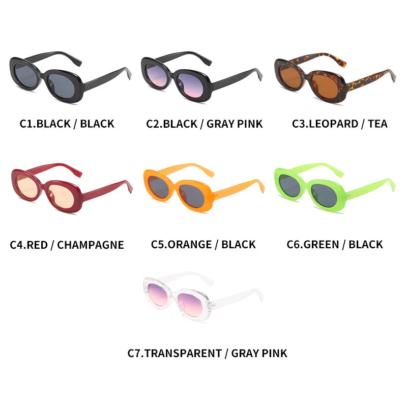 New Luxury Cat Eye Sunglasses for Women Men Retro Vintage Sun Glasses Lovely Red Frame Trend Oval Shades Eyeglasses Female UV400 - Mammalook