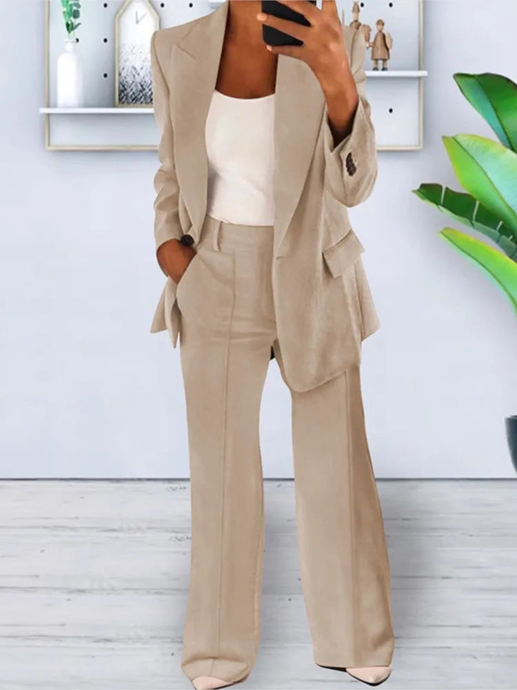 Two-Piece Blazer and Pants Set