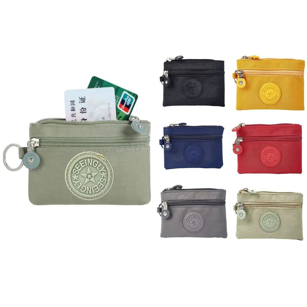 Canvas Money Coin Purse 2024 New with Key Ring Waterproof Credit Card Holoder Wear-resistant Wallet Money Bag Male Female - Mammalook