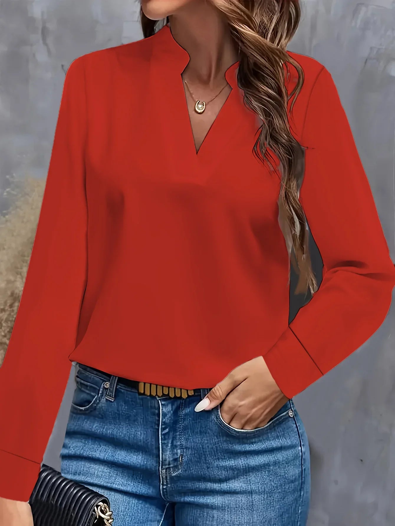 Blouses Spring - Long Sleeve - V-neck