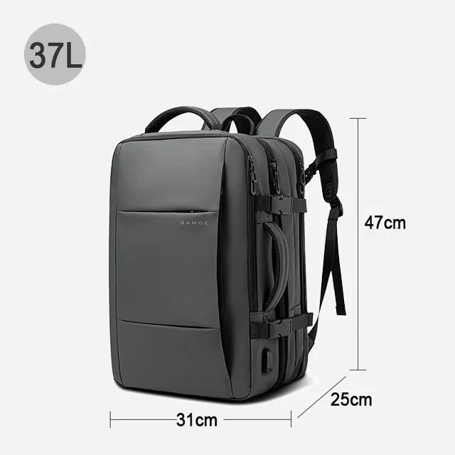 BANGE Travel Backpack Men Business Backpack School Expandable USB Bag Large Capacity 17.3 Laptop Waterproof Fashion Backpack - Mammalook