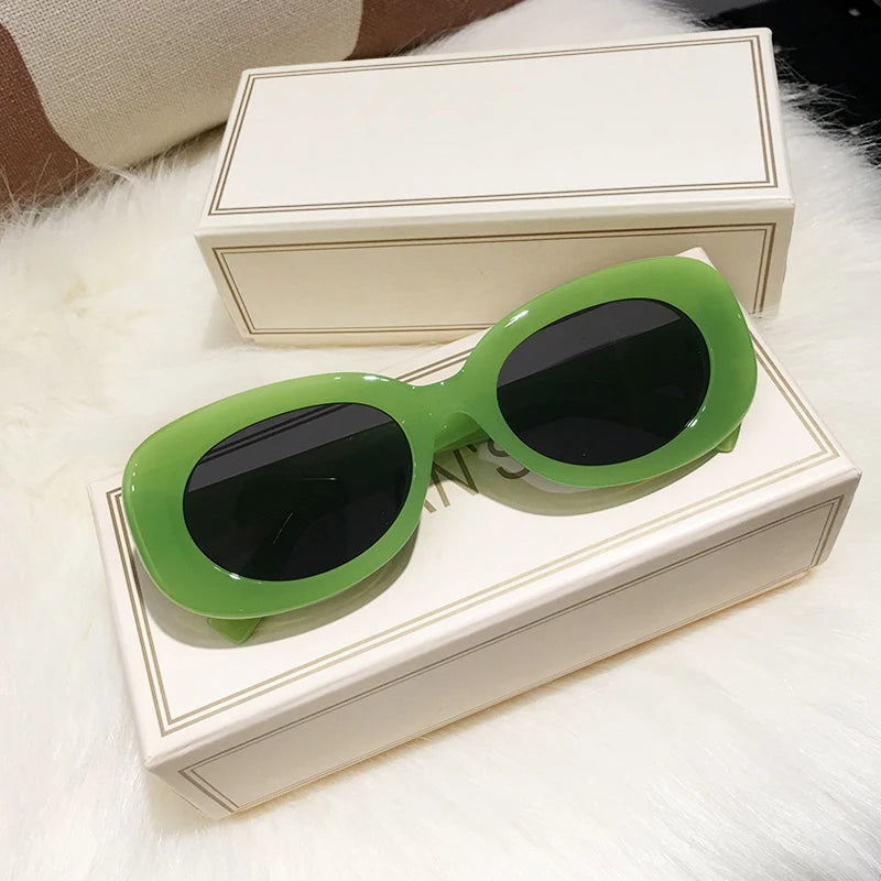 New Luxury Cat Eye Sunglasses for Women Men Retro Vintage Sun Glasses Lovely Red Frame Trend Oval Shades Eyeglasses Female UV400 - Mammalook