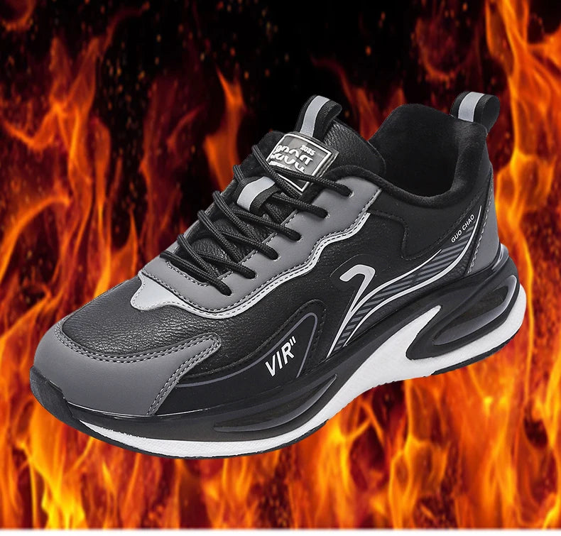 Men’s Platform Athletic Sneakers – Casual Street Style & Winter-Warm Sport Shoes