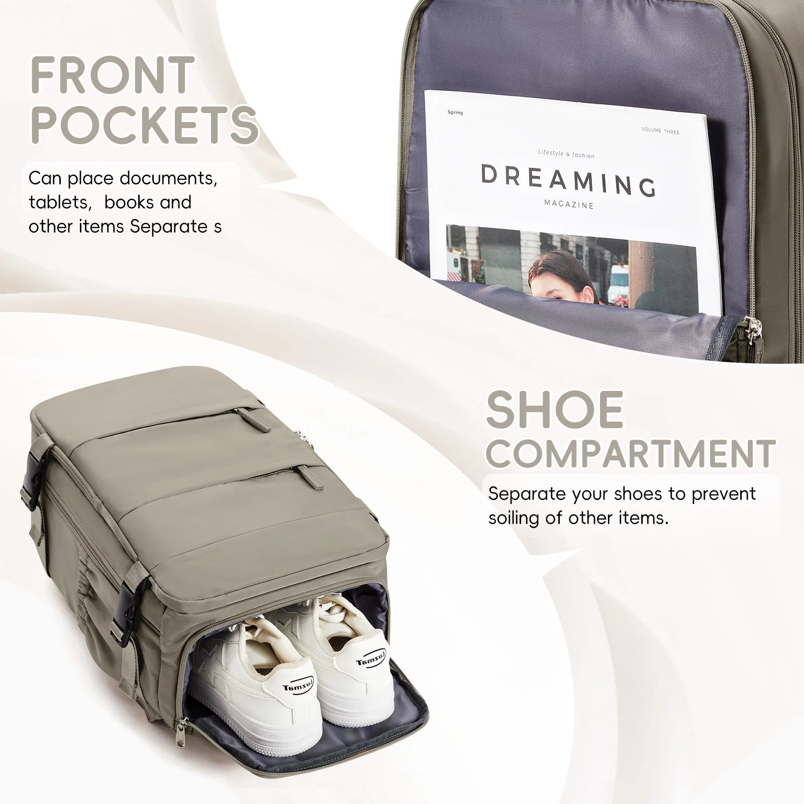 15.6inch Laptop Bag Men's Executive Work Backpack, Backpack Ryanair 40x20x25,Vacuum Packaged Travel Backpack Short-Trip Rucksack - Mammalook