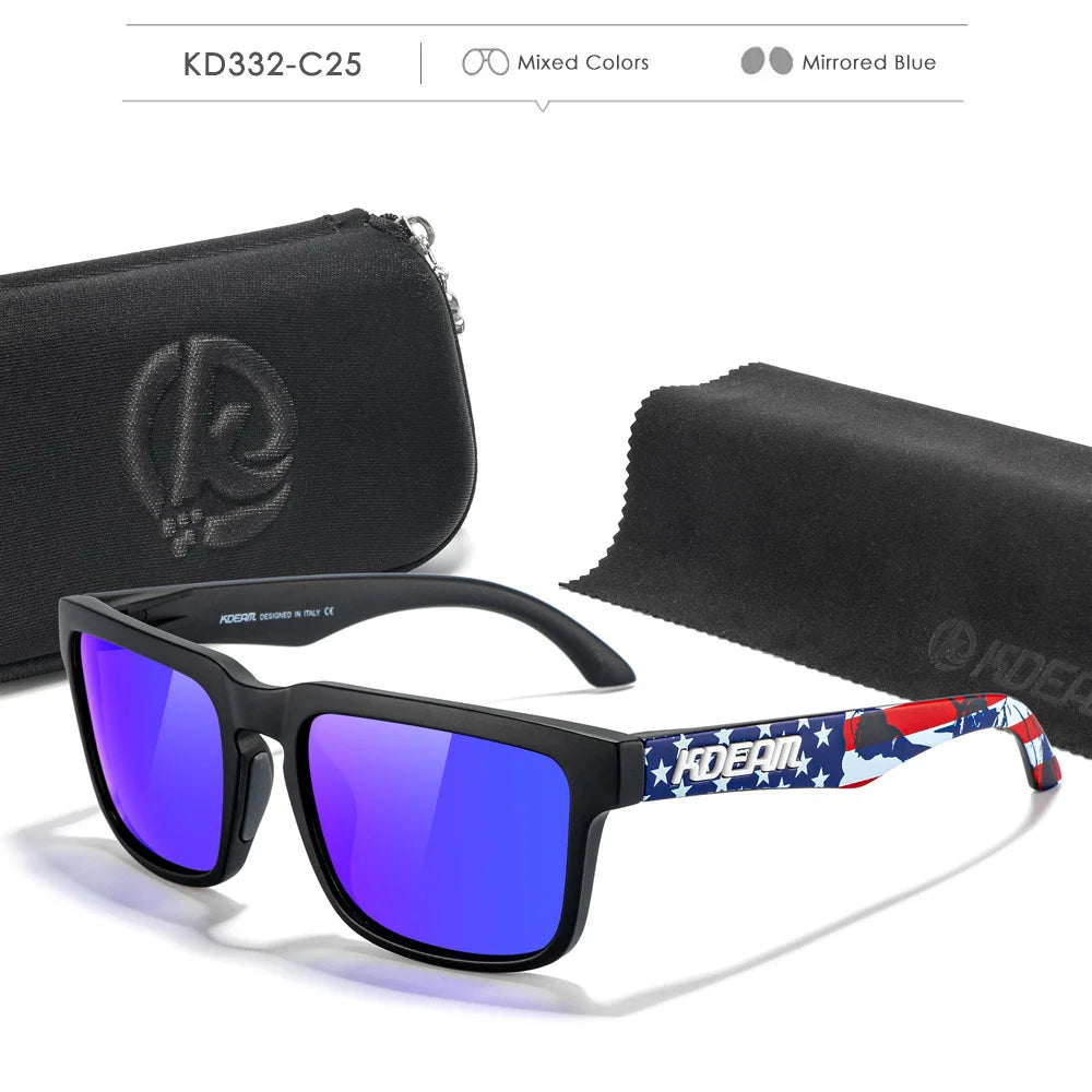 Fabulous Look KDEAM Sunglasses Men UV Blocked And Polarized Sunglasses Women For Fishing Driving Hiking With Zipper Case - Mammalook
