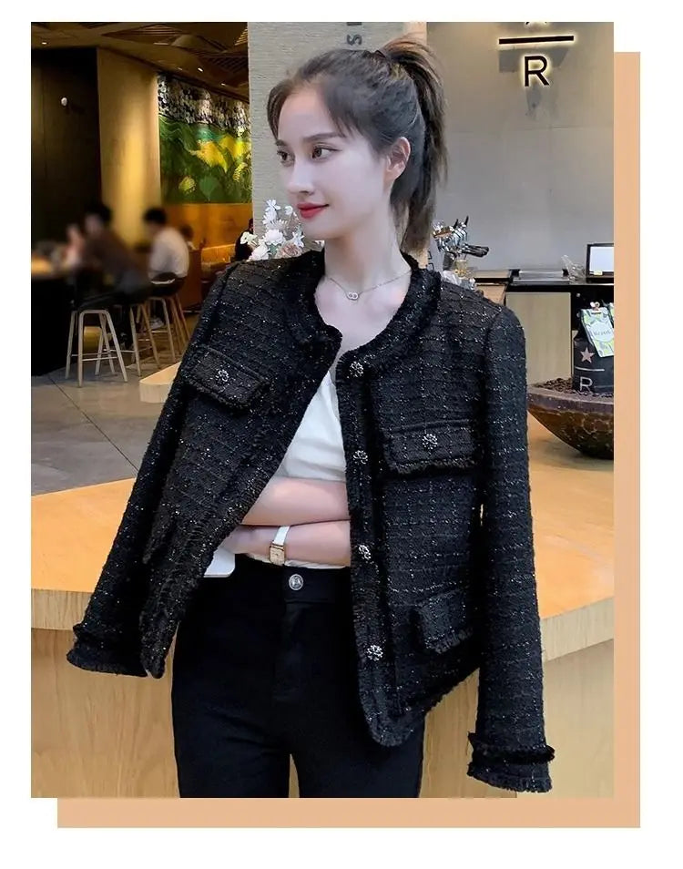 Short Casual Coat – Elegant Spring/Autumn Jacket with French Flair
