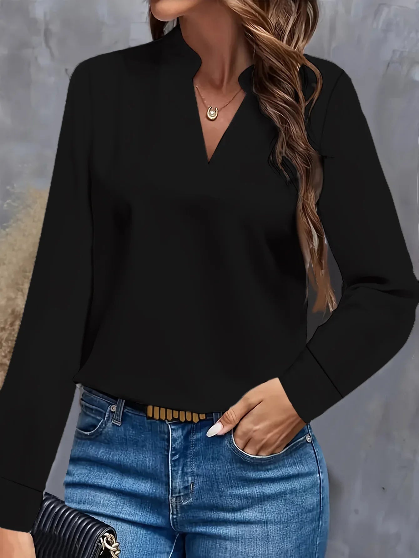 Blouses Spring - Long Sleeve - V-neck