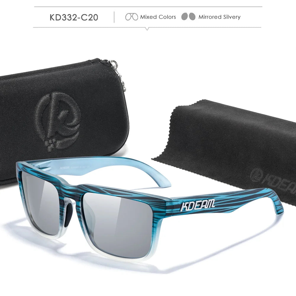 Fabulous Look KDEAM Sunglasses Men UV Blocked And Polarized Sunglasses Women For Fishing Driving Hiking With Zipper Case - Mammalook