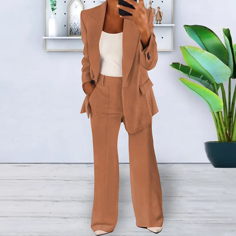 Two-Piece Blazer and Pants Set