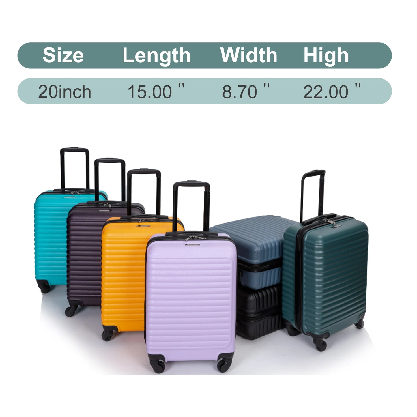 Travelhouse 20" Carry on Luggage Lightweight Hardside Suitcase with Spinner Wheels - Mammalook