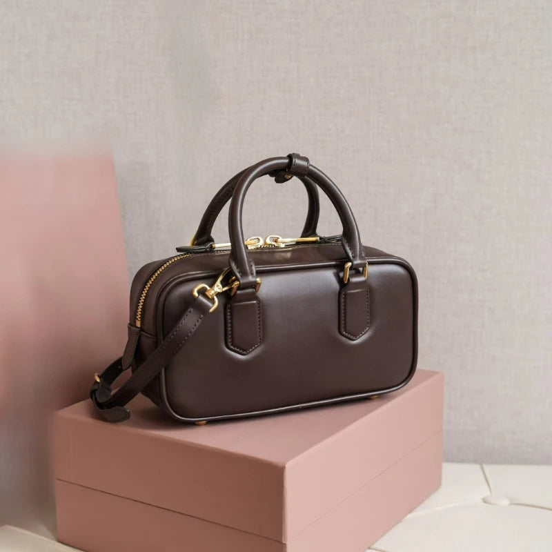Small size 2024 Arcadie Cowhide Handbag High Definition Edition of Luxury Shoulder Bag for Women, New Leather Designer Bag - Mammalook