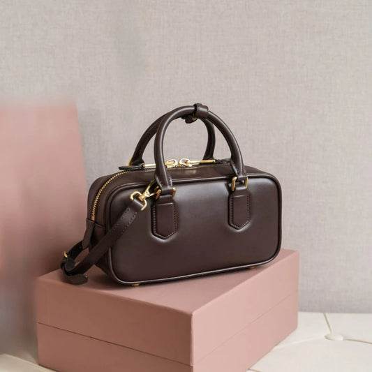 Small size 2024 Arcadie Cowhide Handbag High Definition Edition of Luxury Shoulder Bag for Women, New Leather Designer Bag - Mammalook
