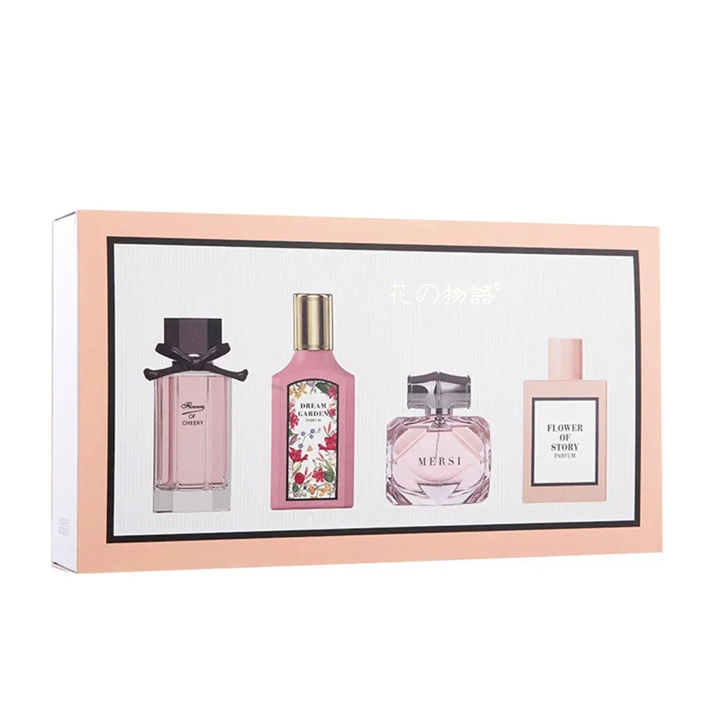 High Quality Women Perfume 110ML Gift Box Four Piece Set Eau De Parfum Floral Scent Lasting Fragrance Perfumes Mujer Originales