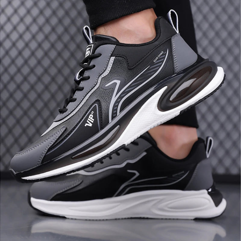 Autumn Winter Leather Velvet Warm Men's Sneakers Designer Non-slip Soft Sole Men's Running Shoes Fashion Sport Zapatos De Hombre - Mammalook