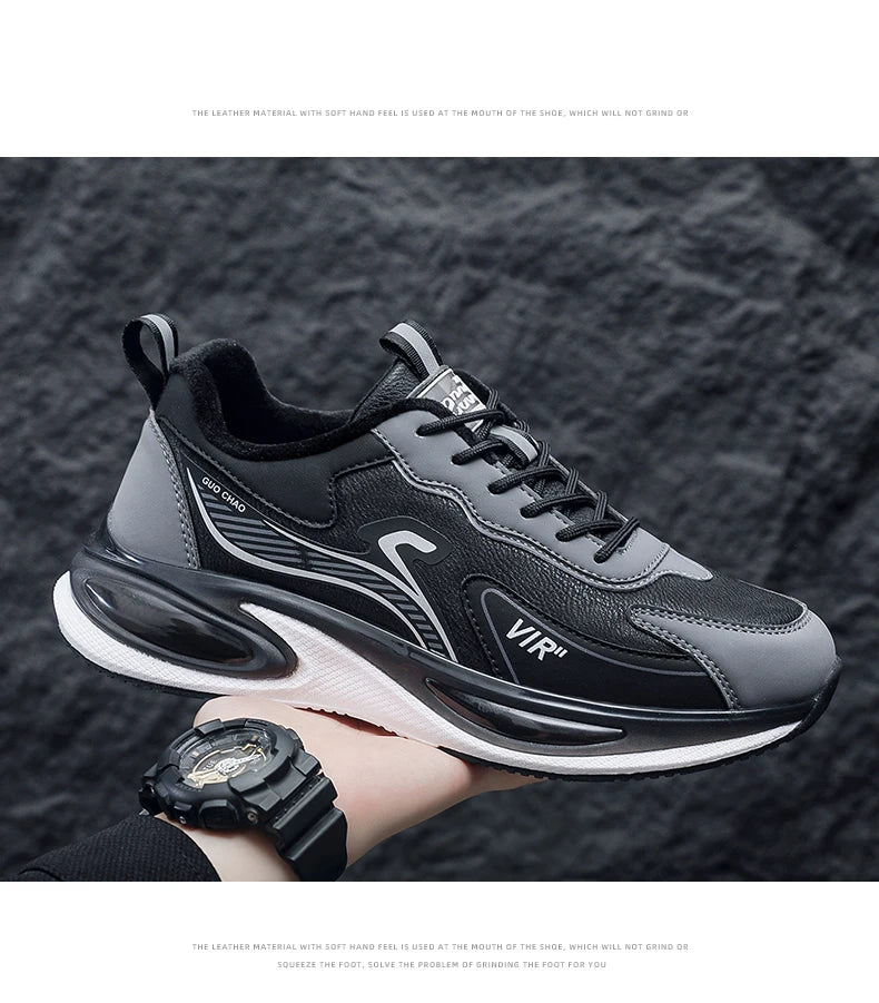 Men’s Platform Athletic Sneakers – Casual Street Style & Winter-Warm Sport Shoes