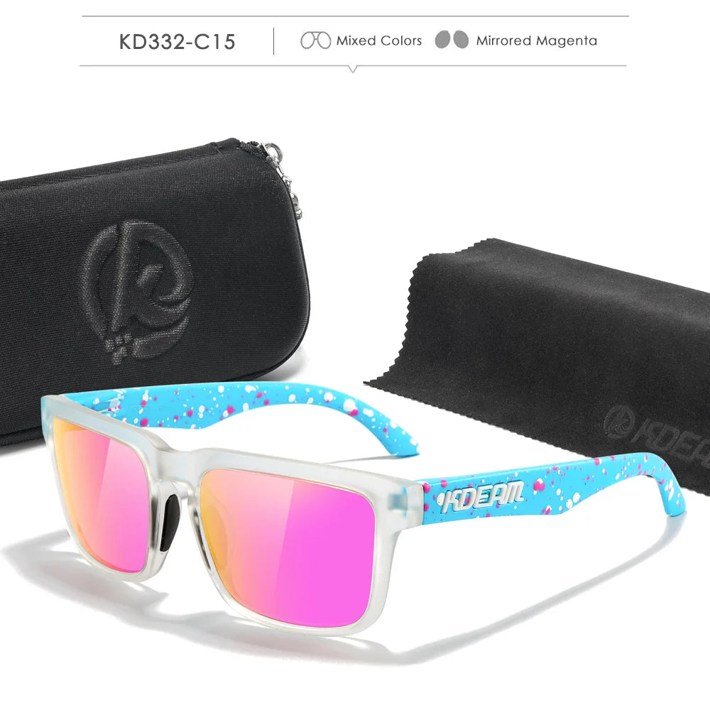 Fabulous Look KDEAM Sunglasses Men UV Blocked And Polarized Sunglasses Women For Fishing Driving Hiking With Zipper Case - Mammalook