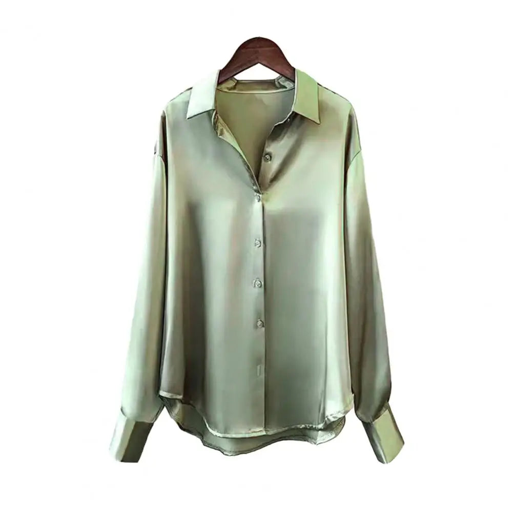 Long Sleeves Blouse - Turndown Collar