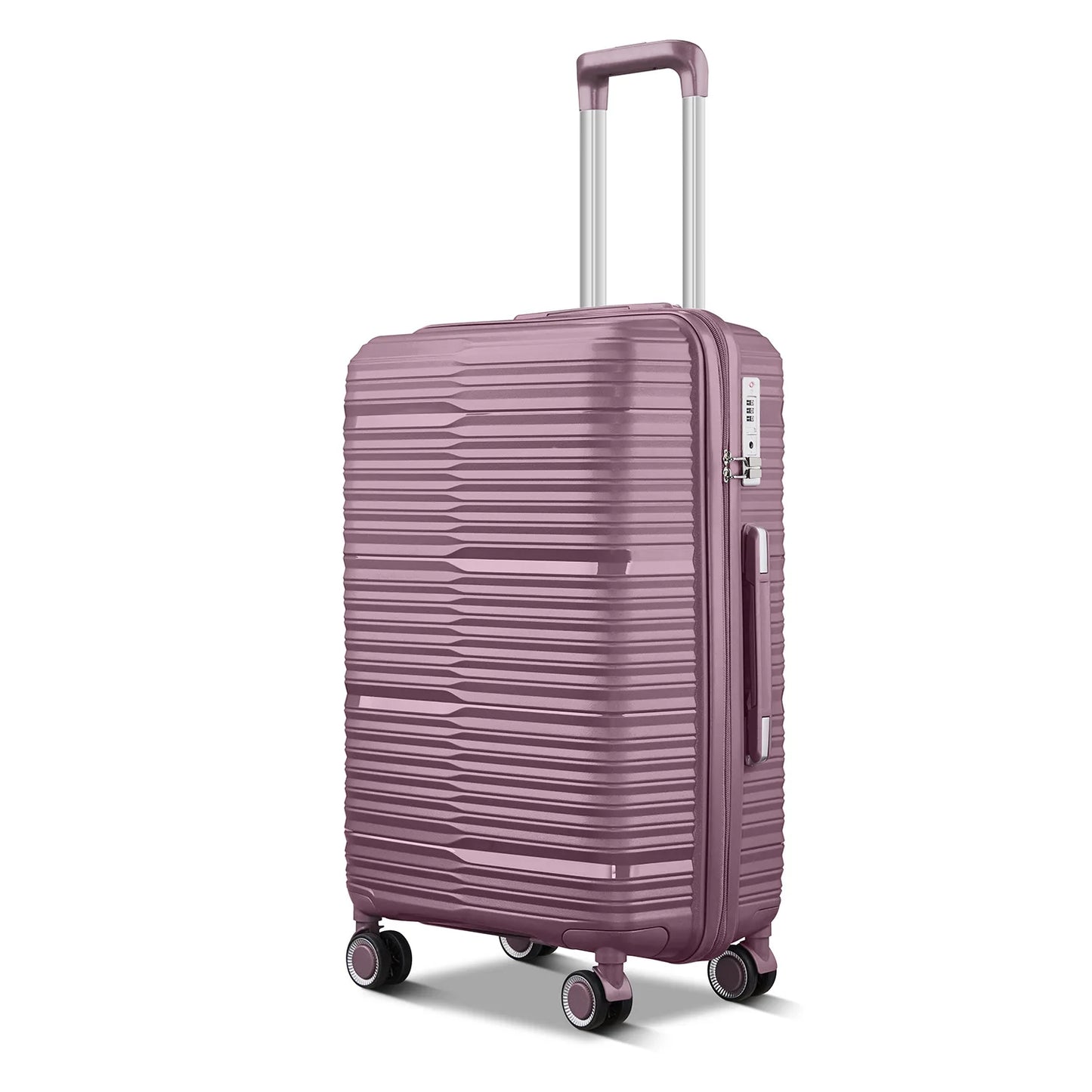 Suitcase Set 3 Piece Luggage Set Men Fashion Trolley Luggage Bag Zipper Combination Lock PP Travel Suitcase on Mute Wheels - Mammalook