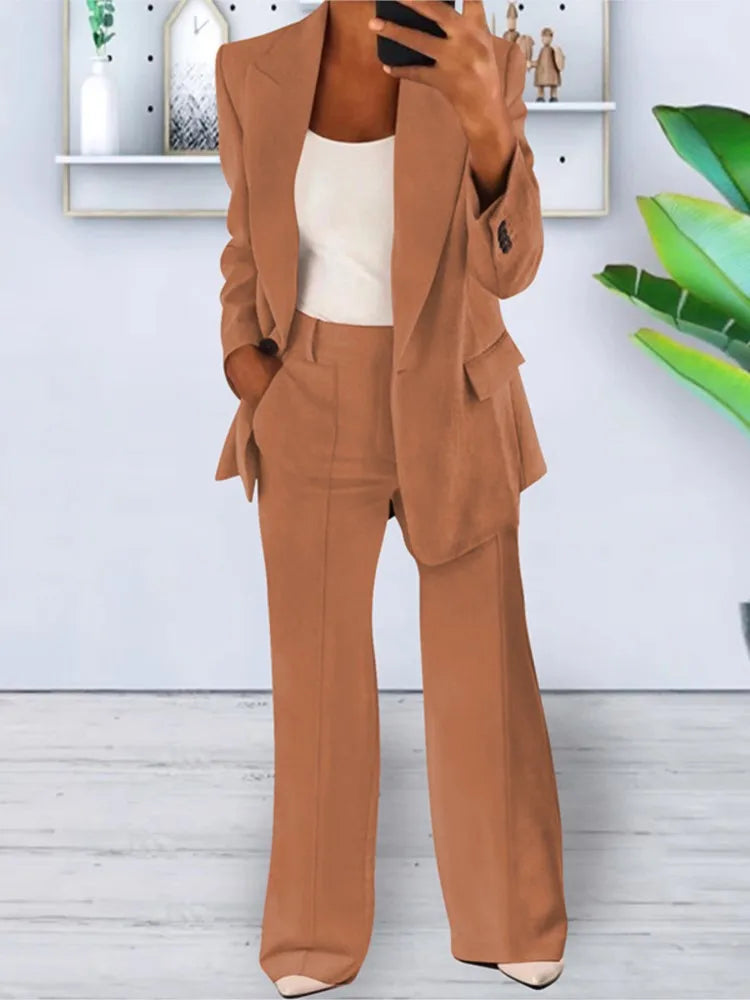 Two-Piece Blazer and Pants Set