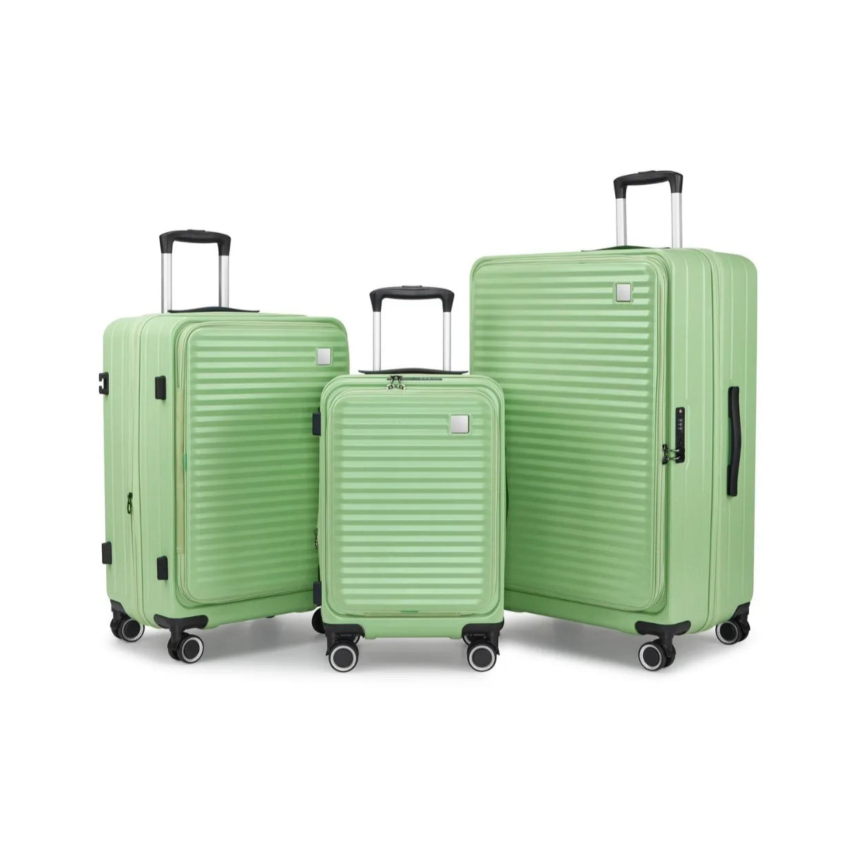 SUSHIMU Trolley Case Travel Suitcase Boarding Case Password Box Suitcase Portable Wheel Rolling Luggage Bag Front opening - Mammalook