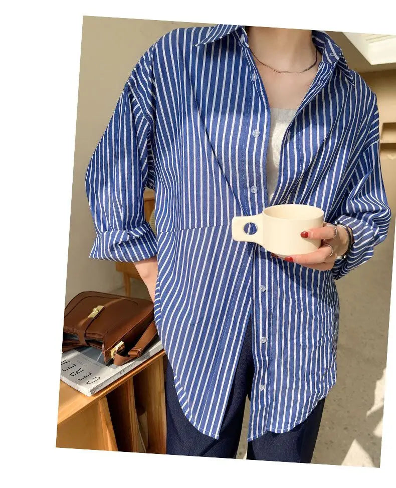 Striped Shirt - Chiffon Blouse for Women