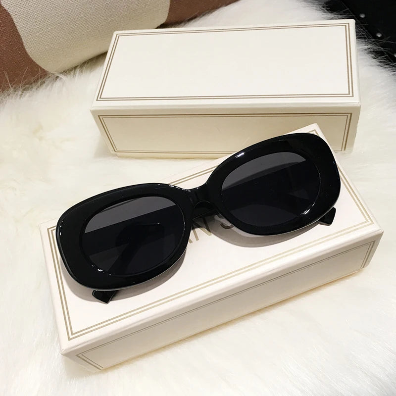 New Luxury Cat Eye Sunglasses for Women Men Retro Vintage Sun Glasses Lovely Red Frame Trend Oval Shades Eyeglasses Female UV400 - Mammalook