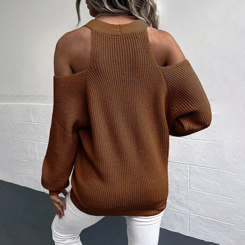 Shoulderless Sweater -Cardigan Women
