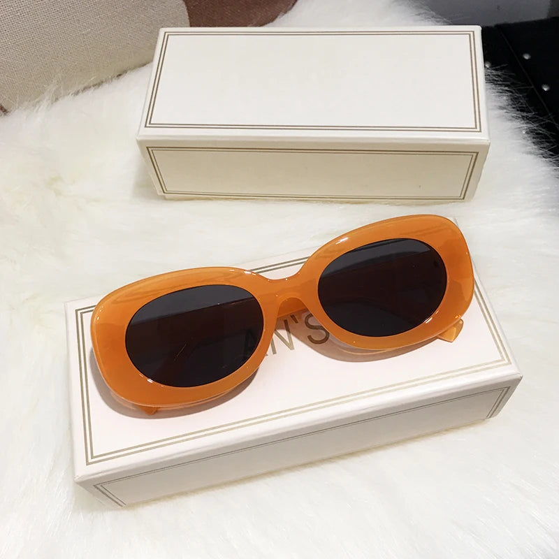 New Luxury Cat Eye Sunglasses for Women Men Retro Vintage Sun Glasses Lovely Red Frame Trend Oval Shades Eyeglasses Female UV400 - Mammalook