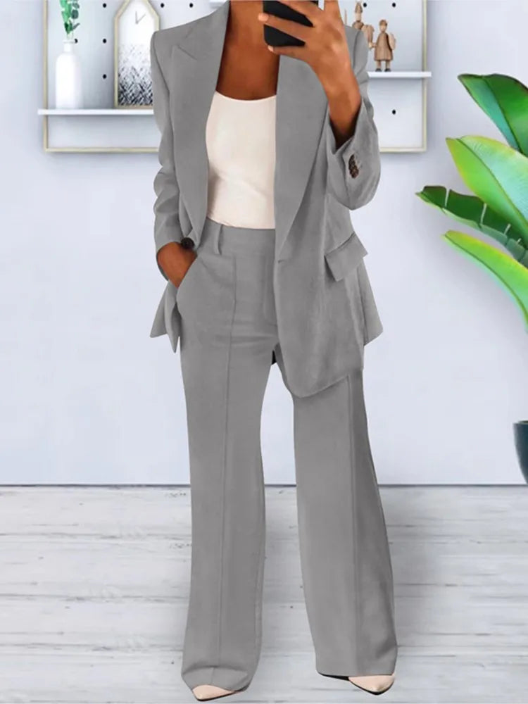 Two-Piece Blazer and Pants Set