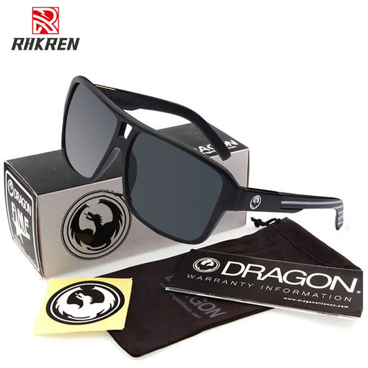 BRAND DESIGN Sunglasses Men Women Vintage Dragon Driving Square Sun Glasses Masculino Unisex Mirror Sports Goggles UV400 Male - Mammalook