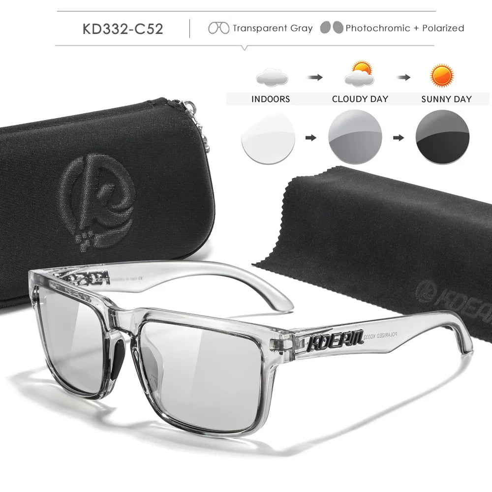 Fabulous Look KDEAM Sunglasses Men UV Blocked And Polarized Sunglasses Women For Fishing Driving Hiking With Zipper Case - Mammalook