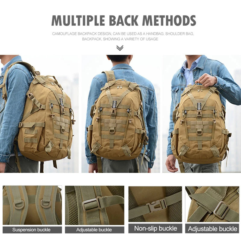 35L Men Hiking Tactical Backpack Outdoor Sport Hiking Trekking Backpack Camping Waterproof 3 Day Hunting Rucksack Backpack - Mammalook