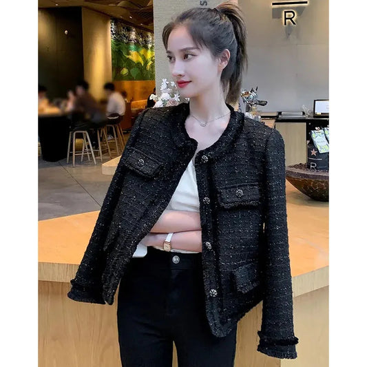 Short Casual Coat – Elegant Spring/Autumn Jacket with French Flair